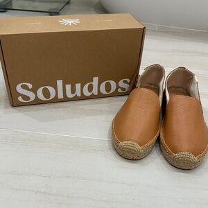 Soludos - Seville Smoking Slipper Platform - Leather - Camel. New, w/o tags.